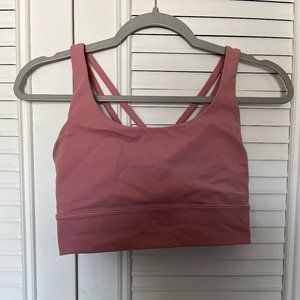 lululemon Energy Longline Bra, soft pink